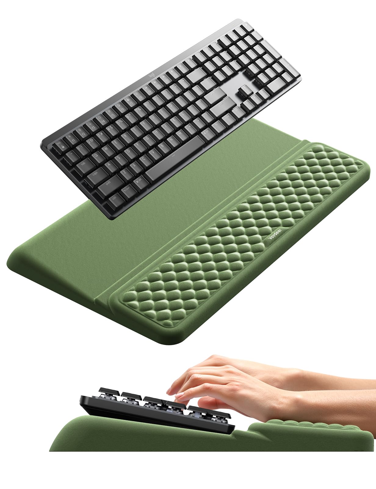 Vaydeer Set Ergonomico 3 Pezzi Memory Foam, Verde Militare