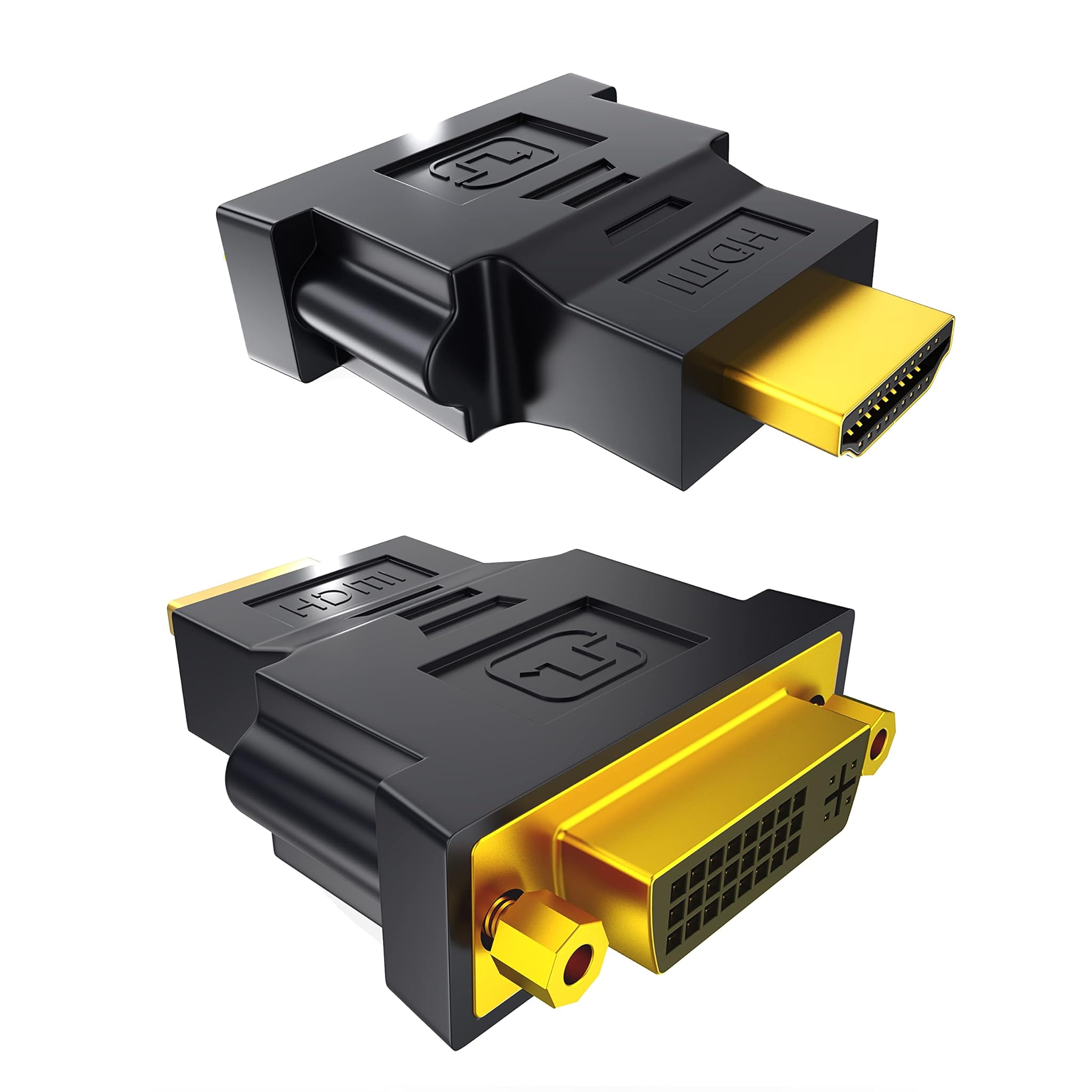 N Newtop Adattatore AD37 DVI Femmina a HDMI Maschio, Nero