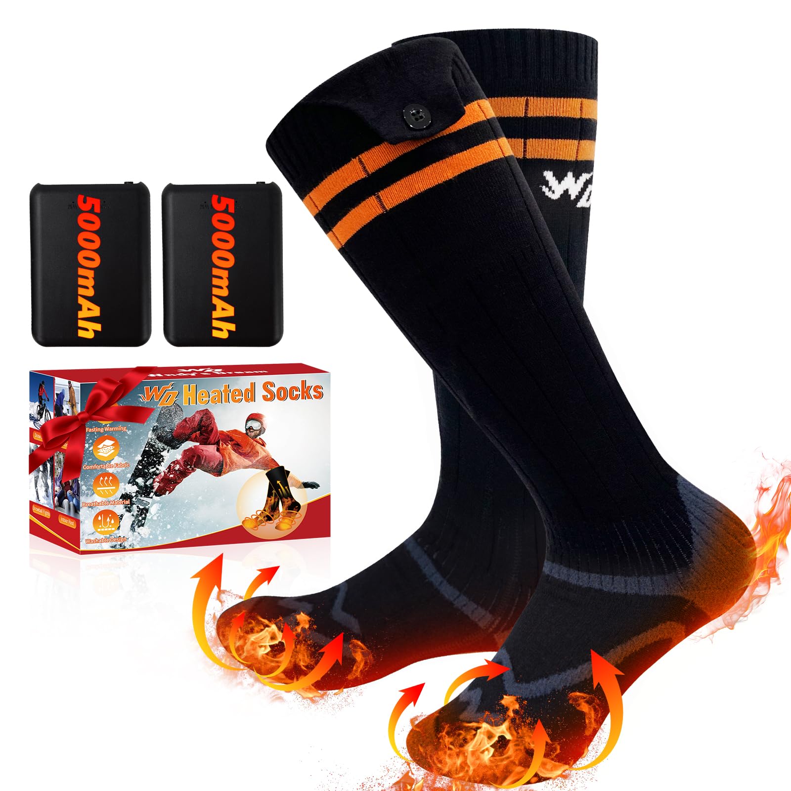 Heated Socks - Calze Riscaldate Ricaricabili 5000 mAh