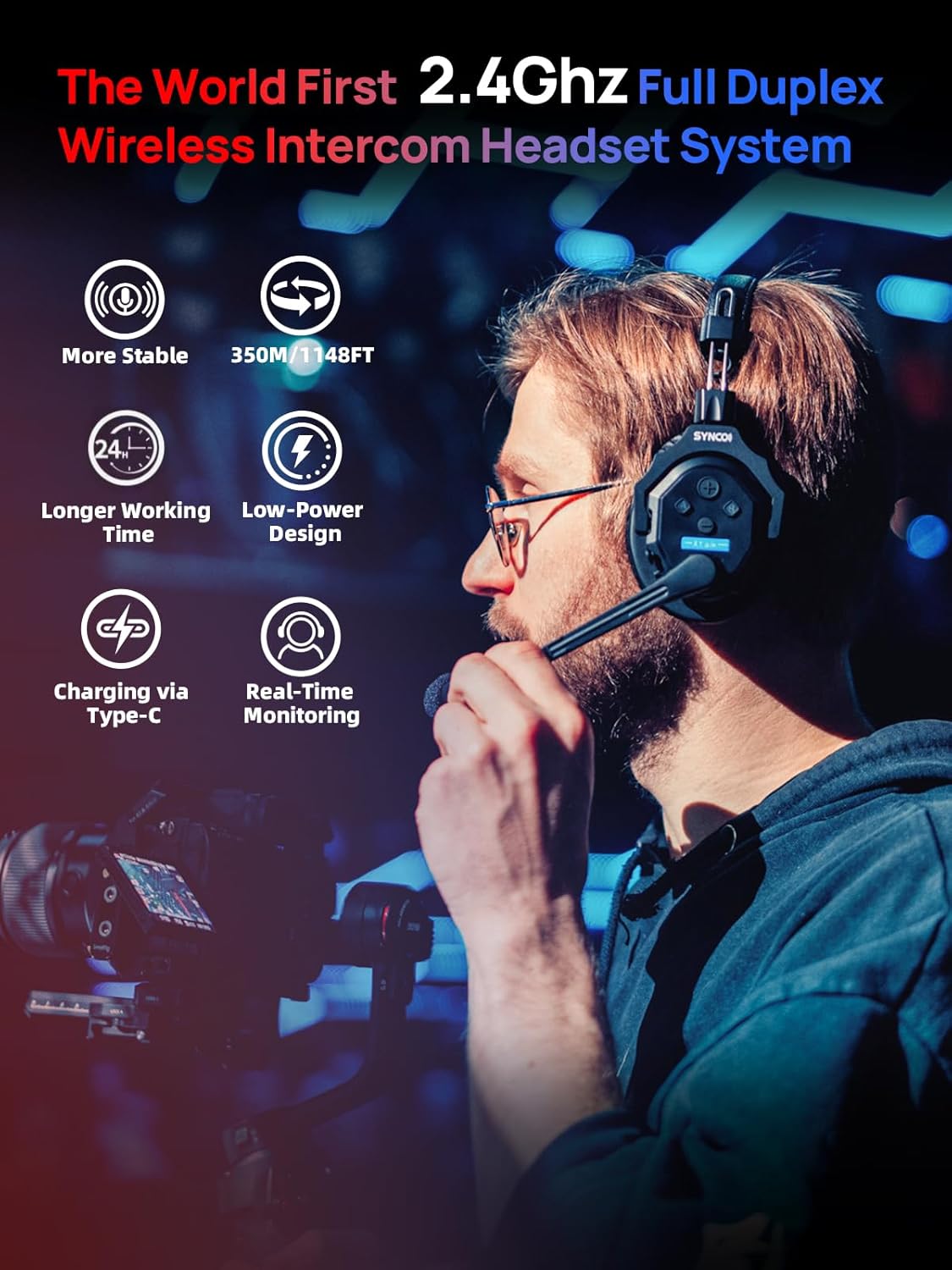 Synco Xtalk Cuffie Wireless Full Duplex X2 (2 Cuffie) - immagine 2