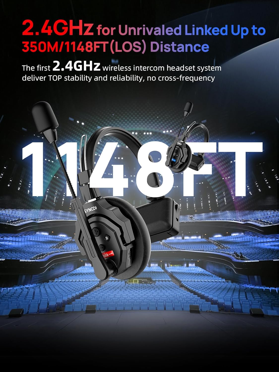 Synco Xtalk Cuffie Wireless Full Duplex X2 (2 Cuffie) - immagine 6