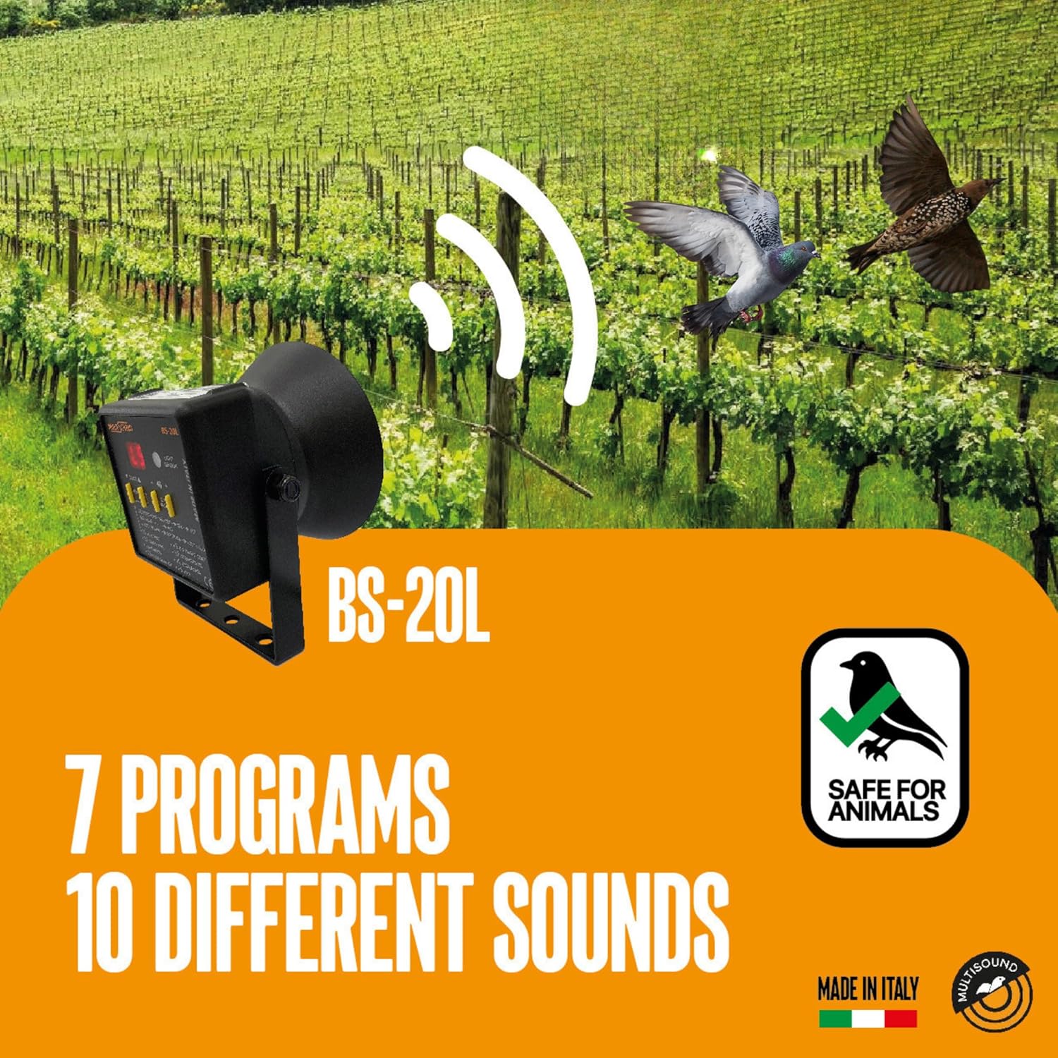 Multisound Dissuasore Acustico Scaccia Animali Selvatici - immagine 2