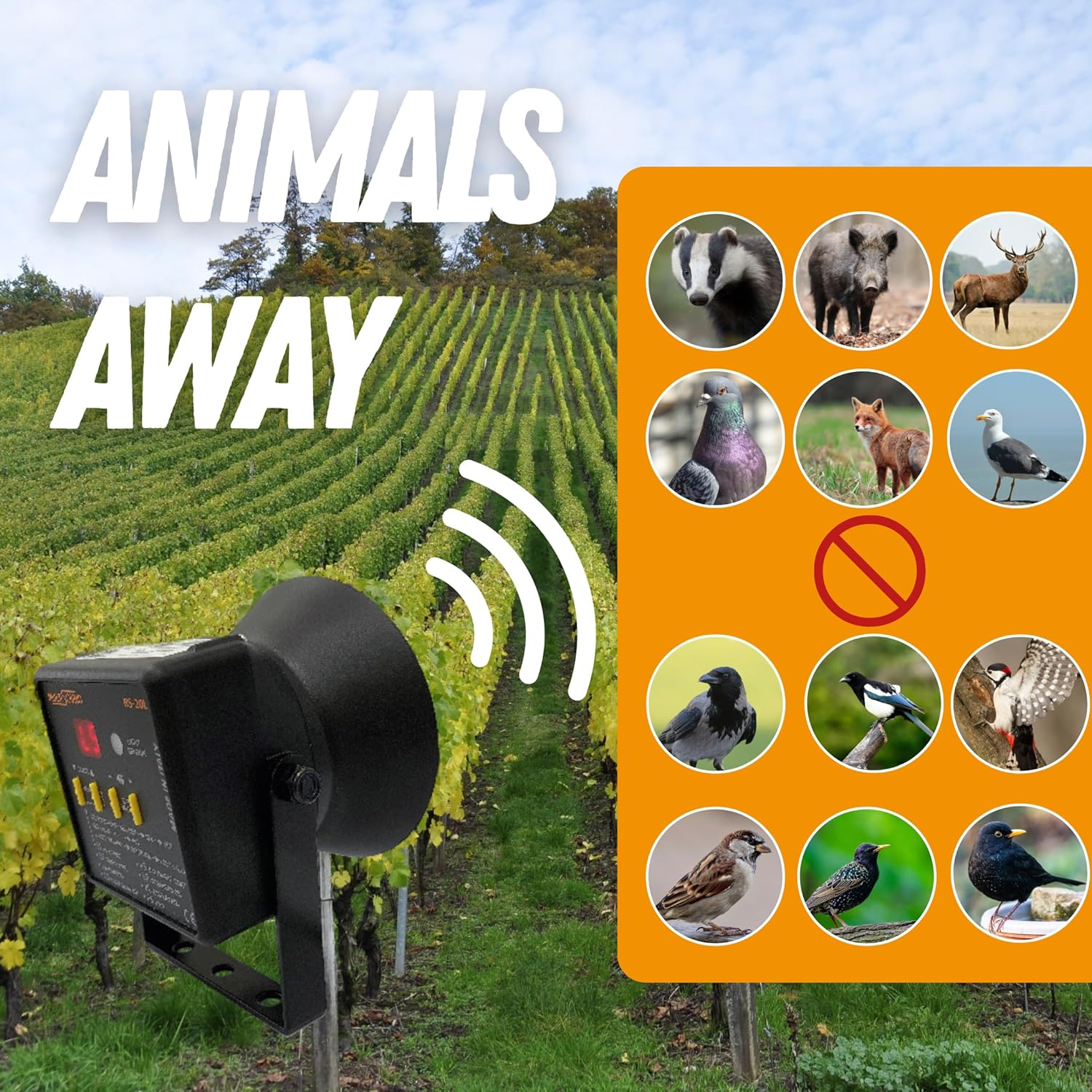 Multisound Dissuasore Acustico Scaccia Animali Selvatici - immagine 3