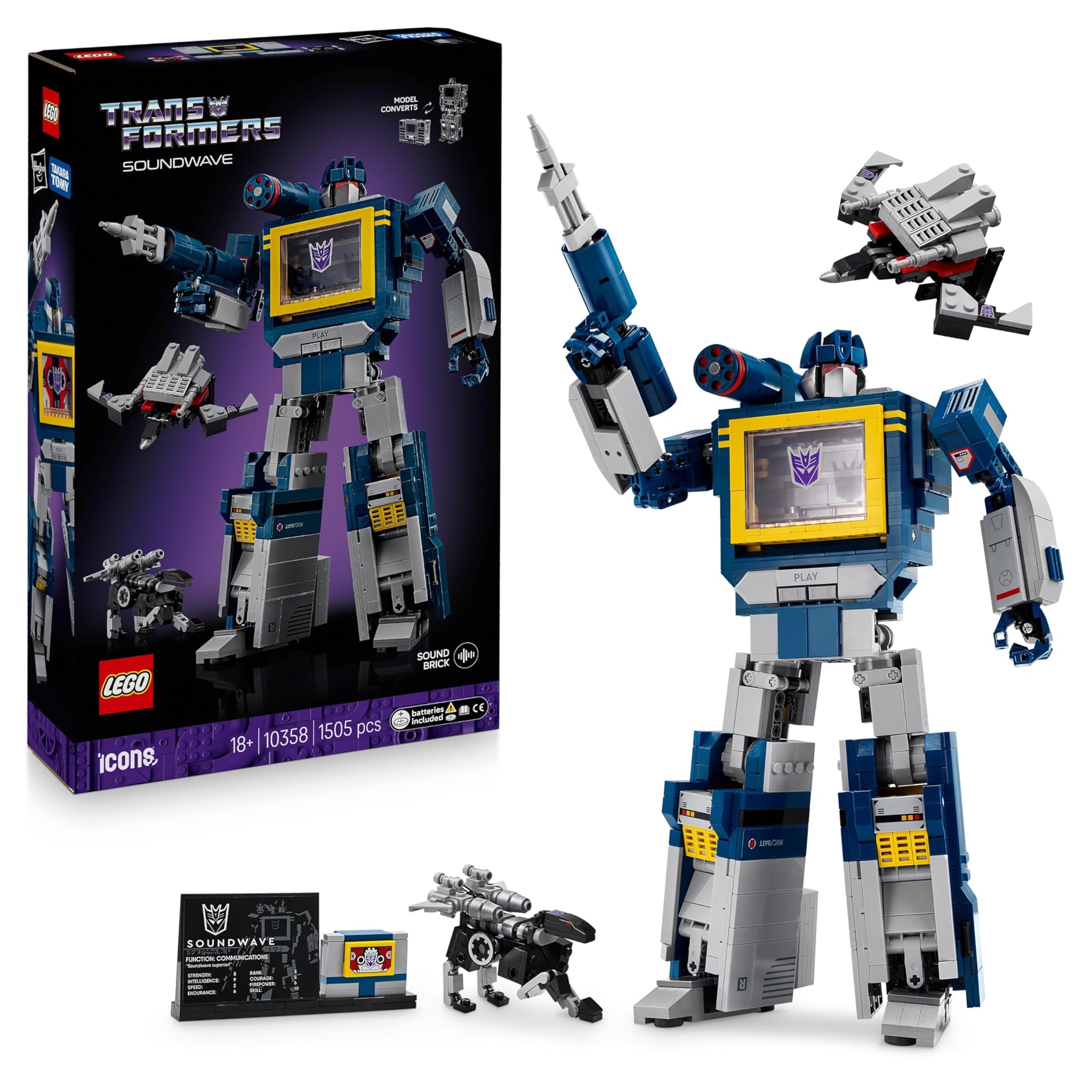 Lego Icons Transformers: Soundwave Set per Adulti 10358