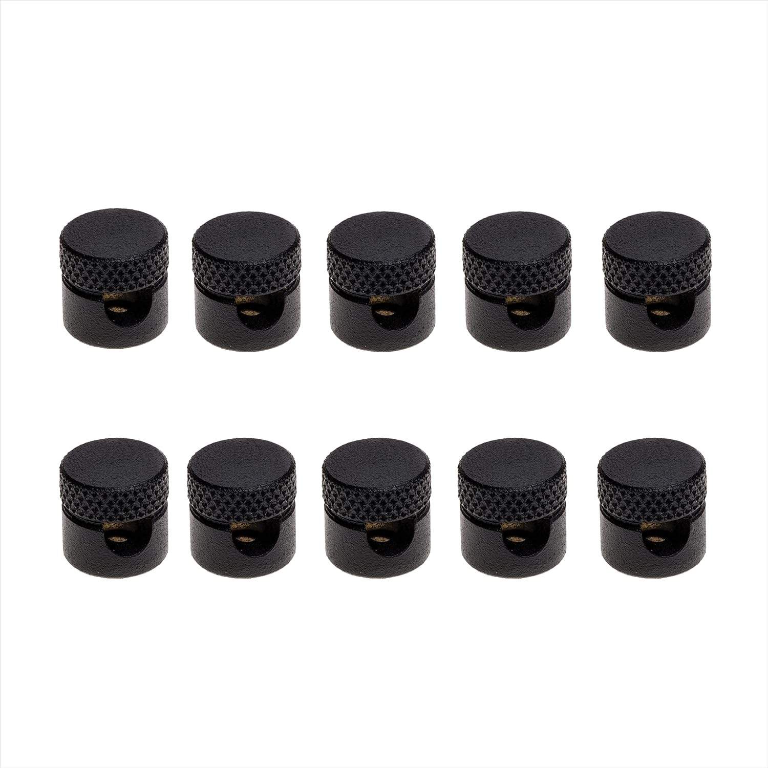 Amarcords - 10 Decentratori Pressacavo in Alluminio, Nero - immagine 2