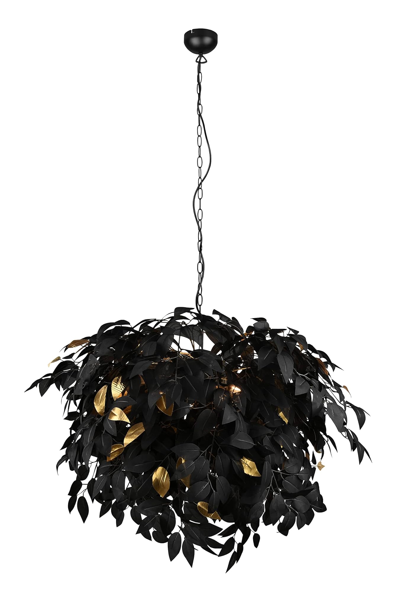 Reality Leavy - Lampadario 4xE14, Metallo Nero Opaco