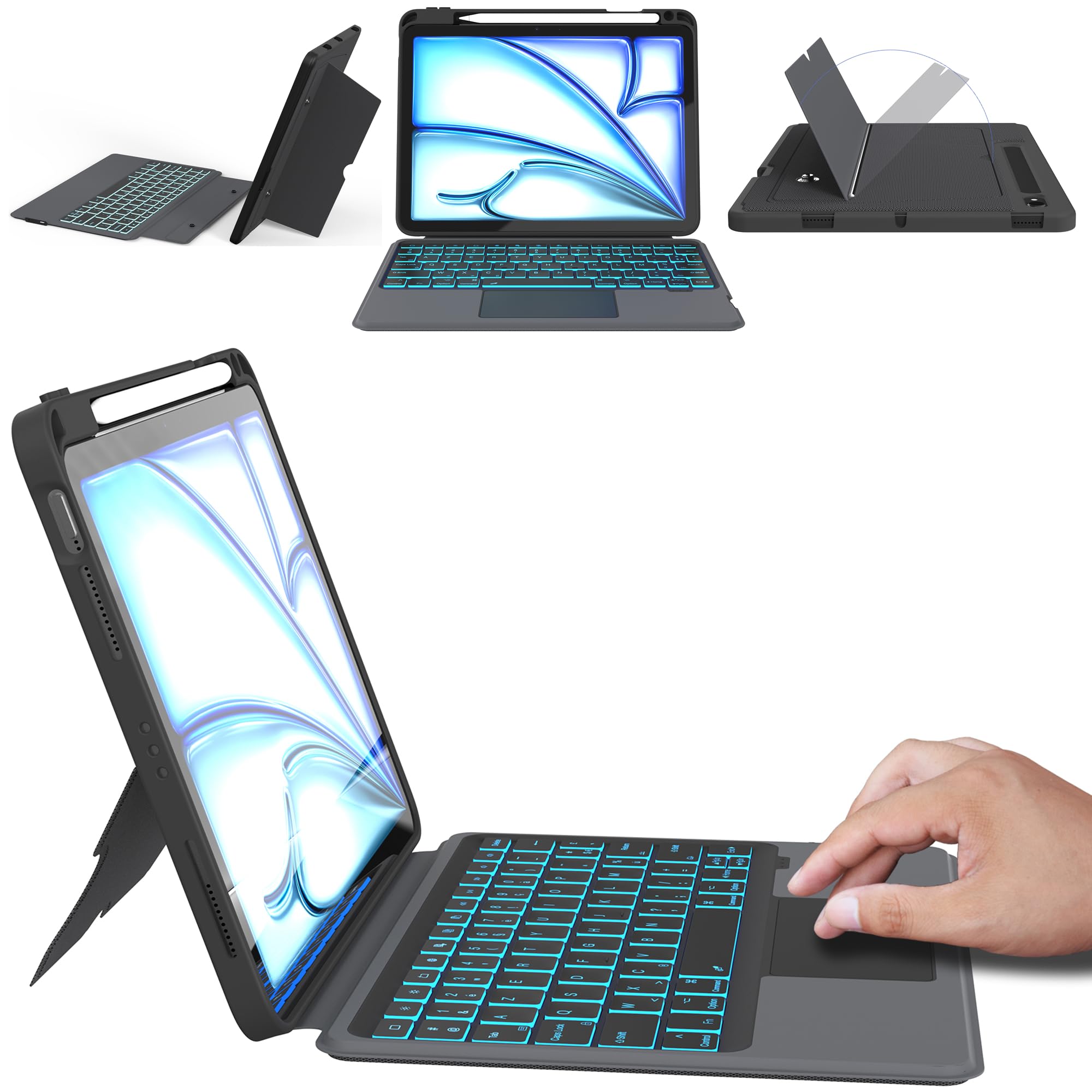 Custodia con Tastiera per iPad Air 11" 2024/Air 5/4/Pro 11"