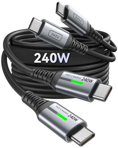 Iniu Cavo USB C a C 240W 2 Pezzi Intrecciato
