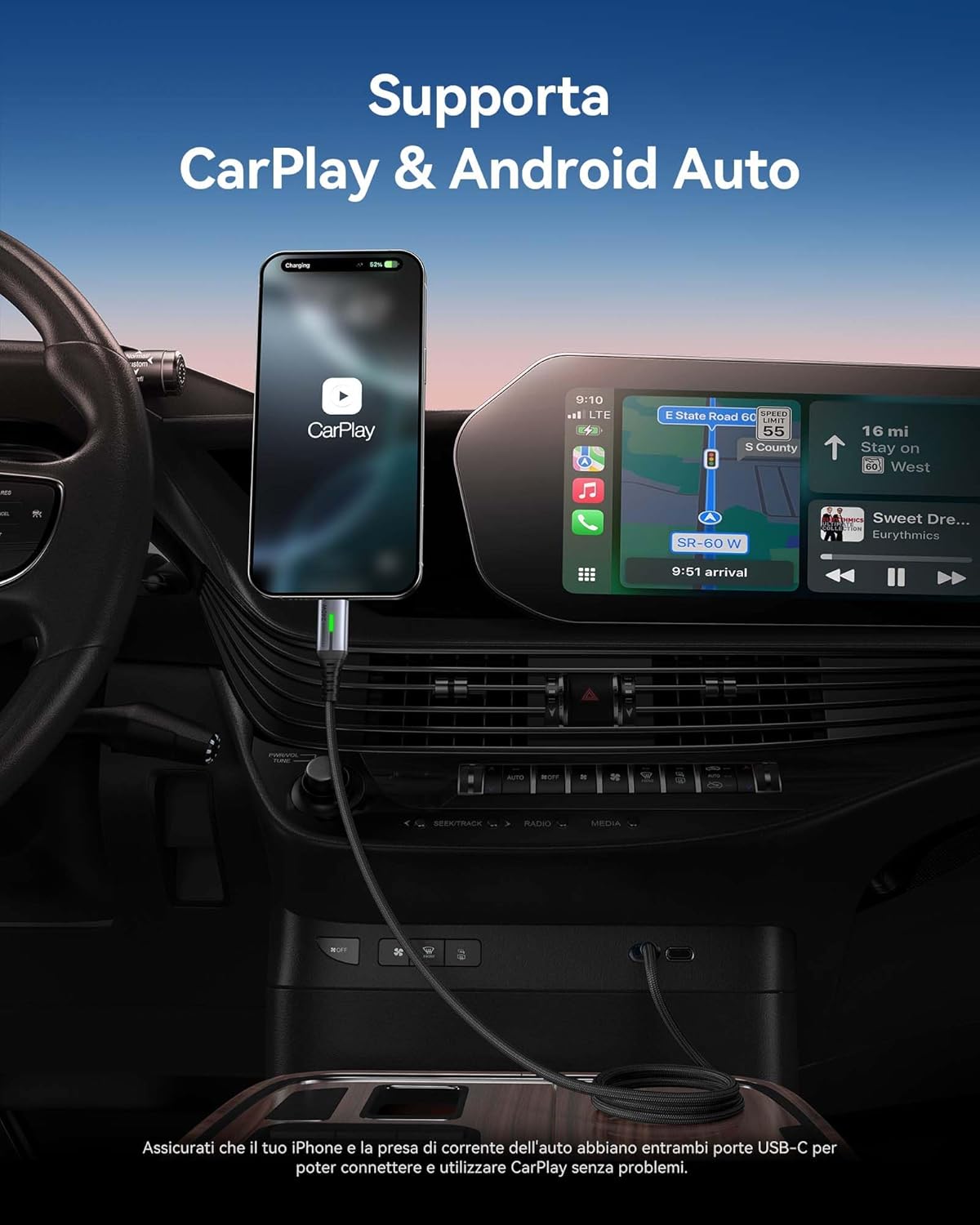 Iniu Cavo USB C a C 240W 2 Pezzi Intrecciato - immagine 5