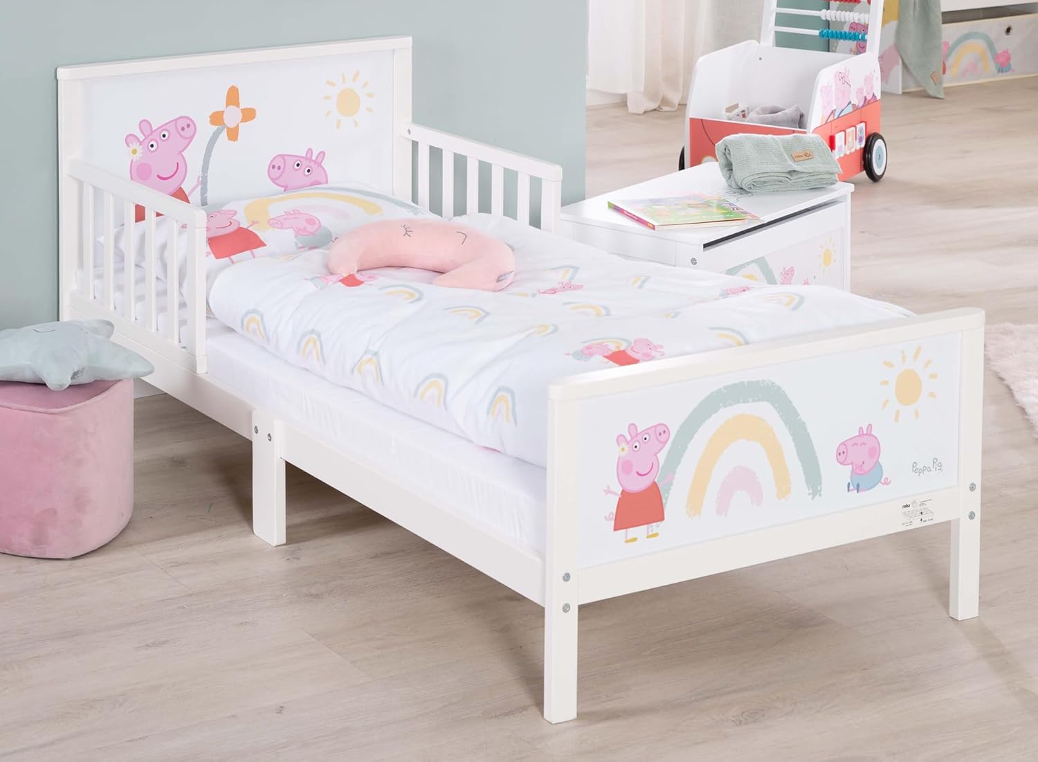 Roba Letto Bambini Peppa Pig 70x140cm Bianco - immagine 11