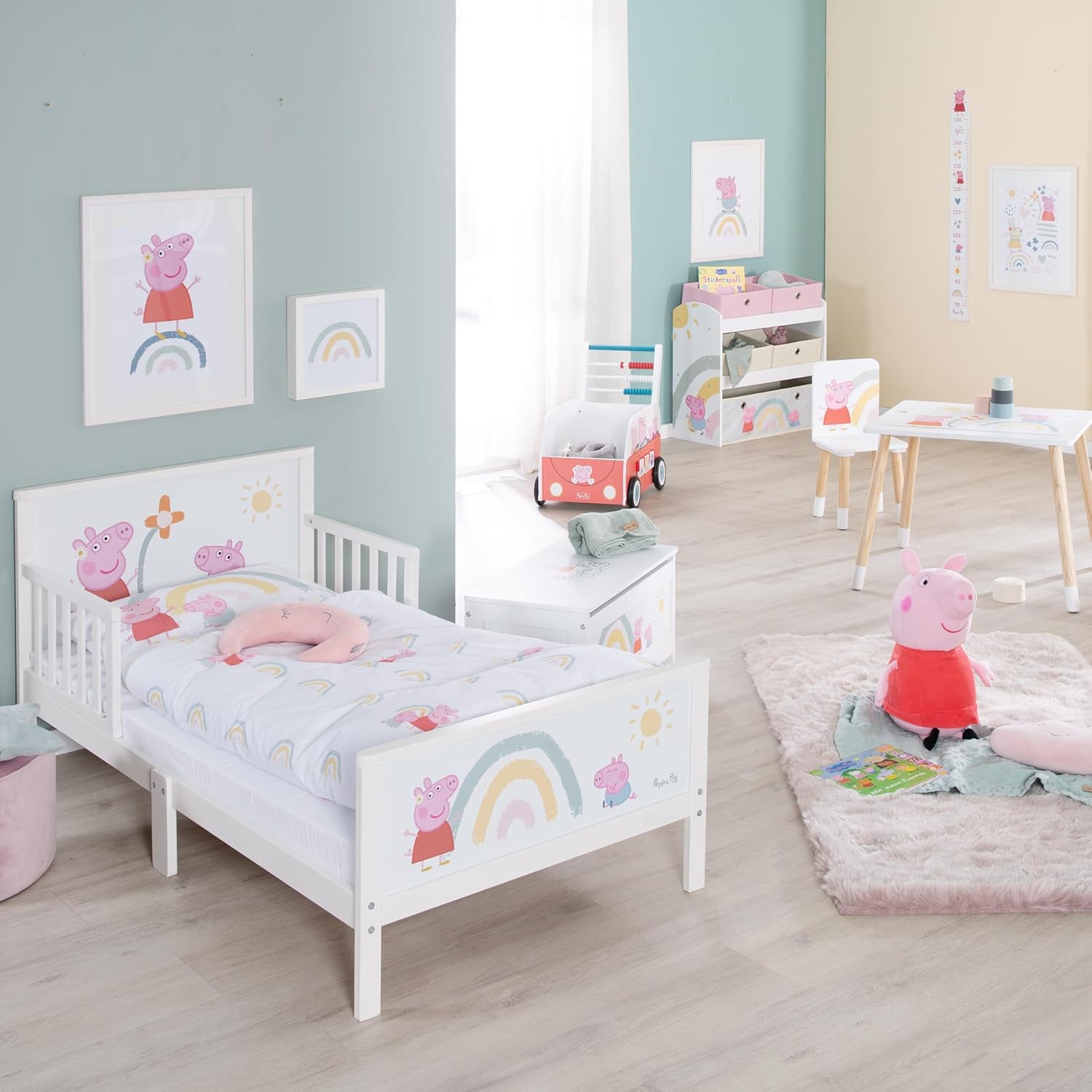 Roba Letto Bambini Peppa Pig 70x140cm Bianco - immagine 2