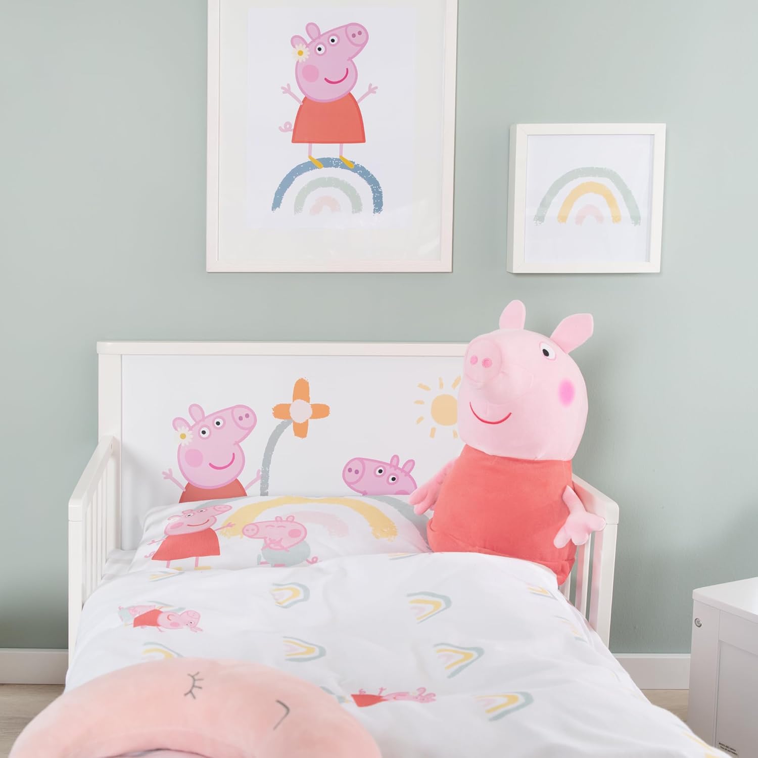 Roba Letto Bambini Peppa Pig 70x140cm Bianco - immagine 6