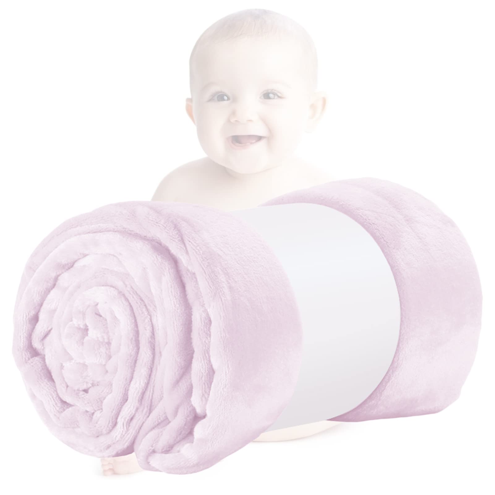 Coperta Plaid Morbida,Coperta In Microfibra Peluche,Coperta Pile,Plaid Divano Super Morbida Per Bambini Passeggino Und Biancheria Da Letto Soffice Neonat Morbida,70 X 100CM(Rosa chiaro)