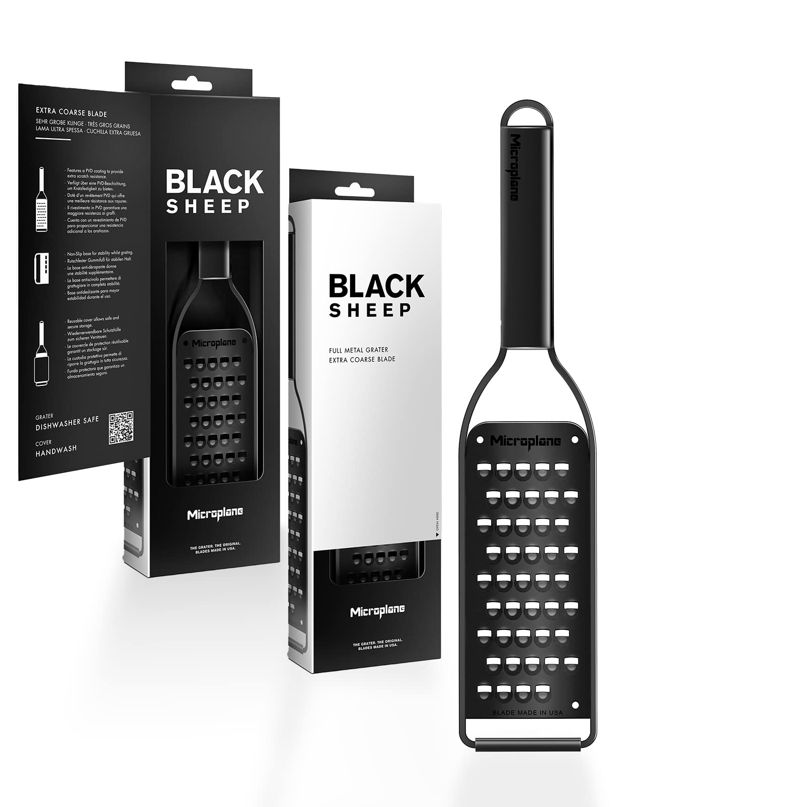 Microplane Grattugia da Cucina Ultra Spessa, Acciaio Inox