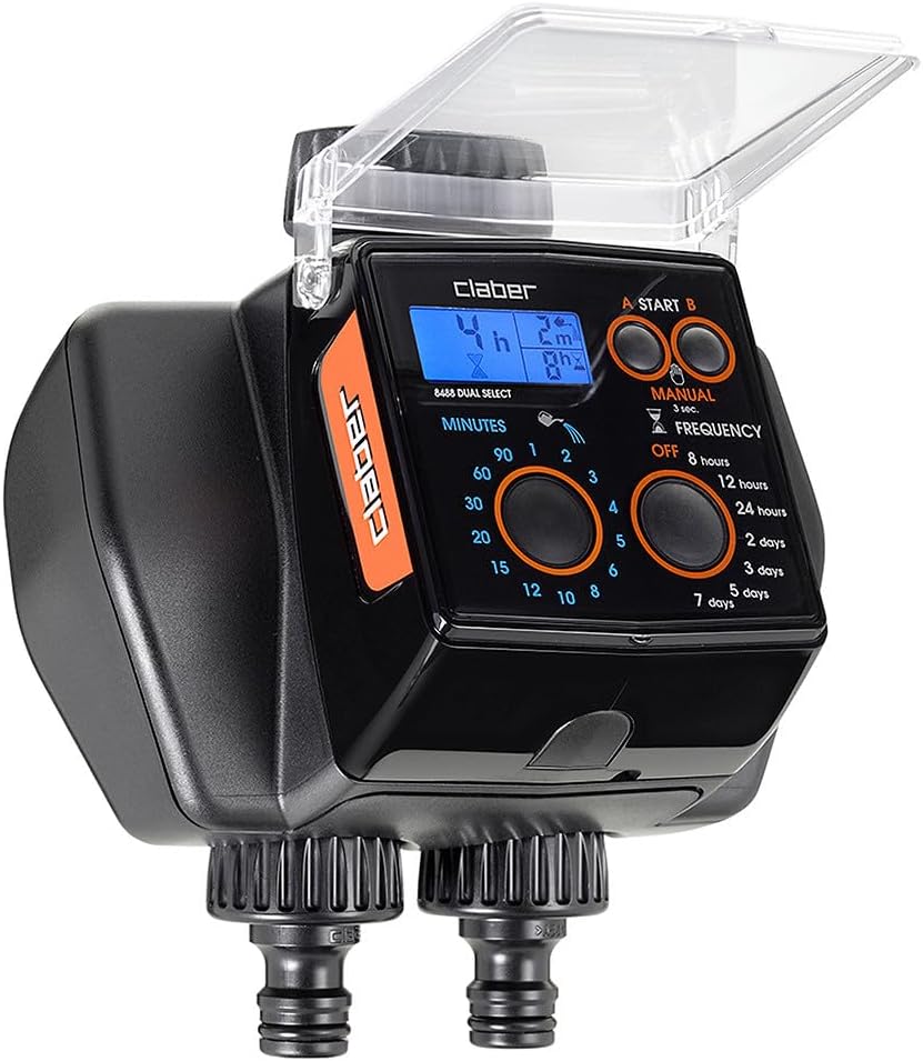 Claber Dual Select, Programmatore Digitale a Rubinetto a Due Vie - immagine 1