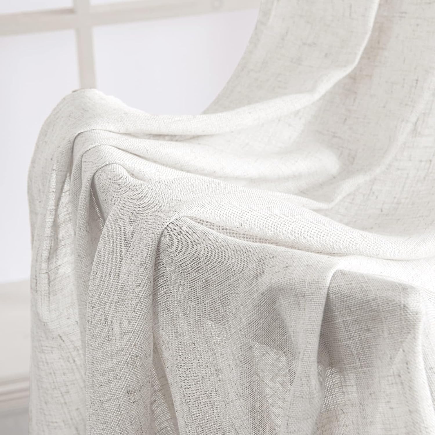 Miulee Tende Finestre Lino Traslucido 140x200 cm - immagine 5