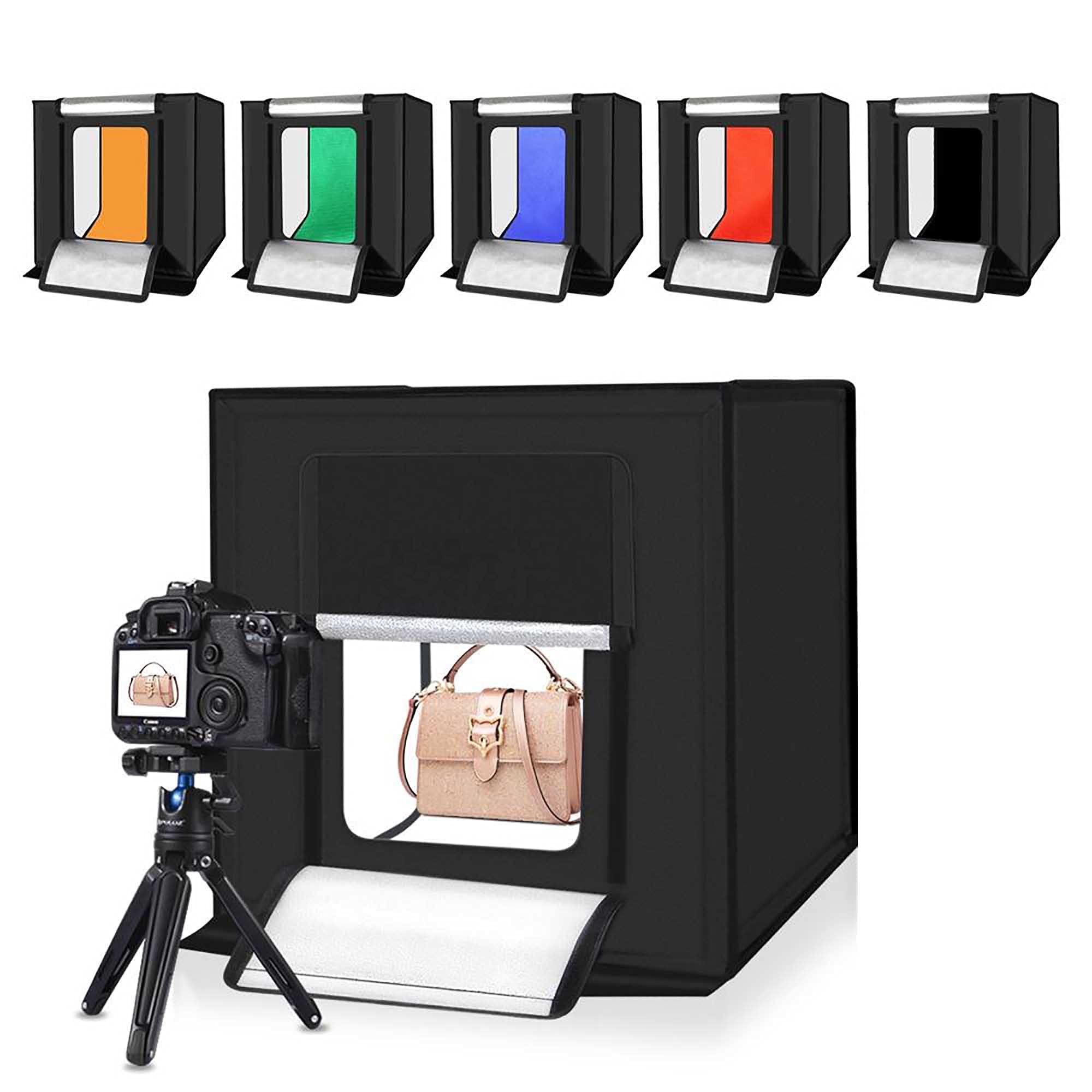 STUDIO SET FOTOGRAFICO GRANDE 40 CM LIGHT BOX LED