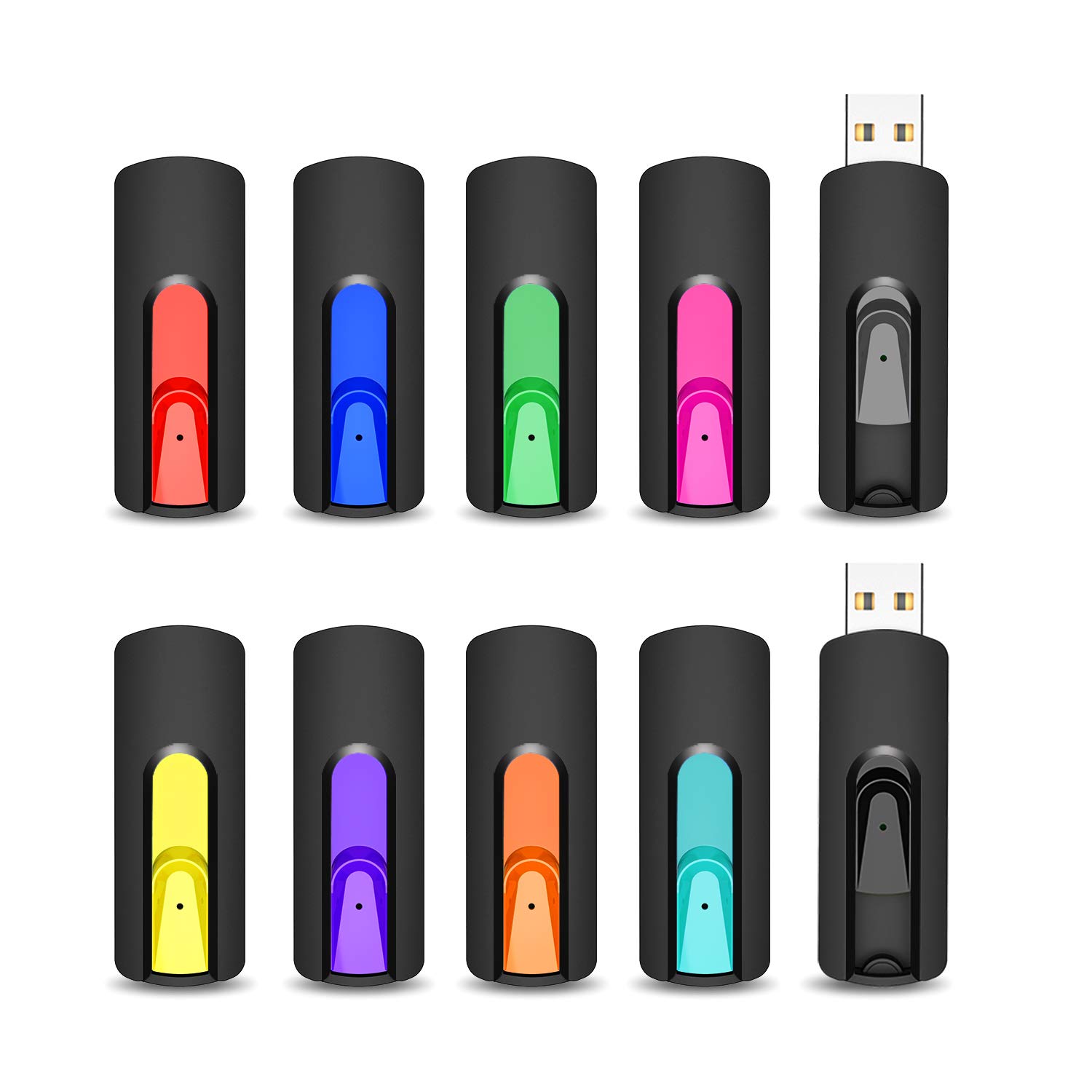 Vansuny Chiavette USB 64GB 10 Pezzi USB 2.0 Colorate