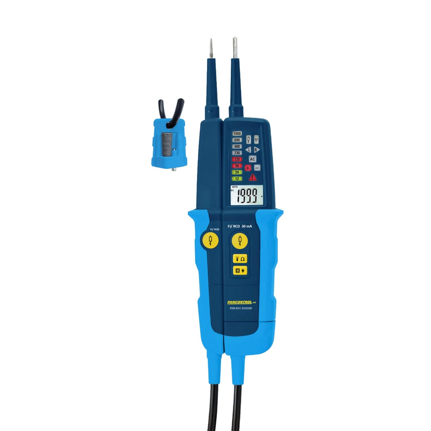 PAN - Tester di tensione con LED e display LCD, 1000 V - immagine 1