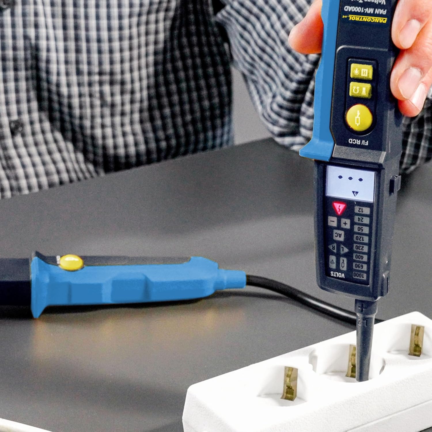 PAN - Tester di tensione con LED e display LCD, 1000 V - immagine 4