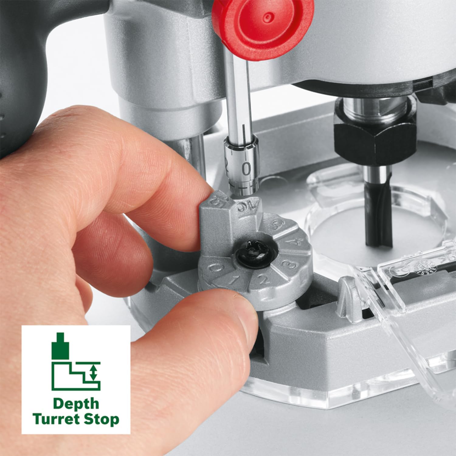 Bosch Home and Garden Base a immersione per fresatrice compatibile con l'AdvancedTrimRouter 18V-8, la fresatura di incisioni e tasche - immagine 6