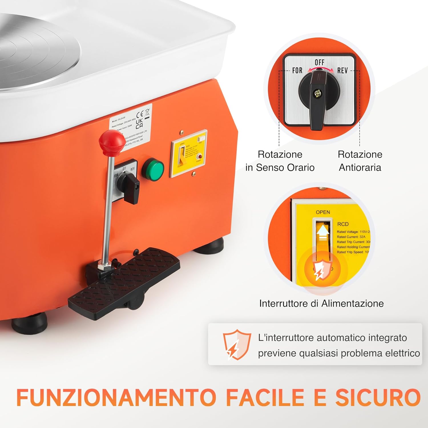 CREWORKS Tornio per Ceramica Elettrica 350W 25CM - immagine 6