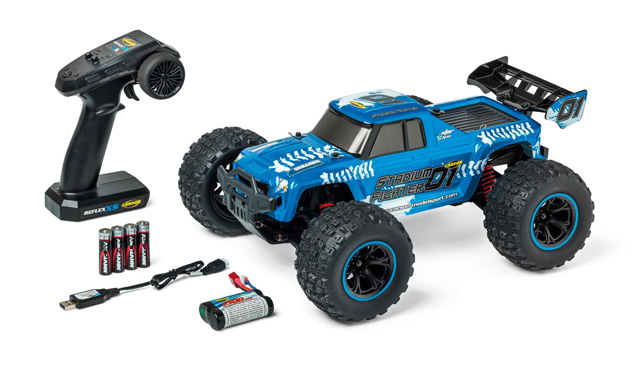 CARSON Stadium Fighter XS 1:10 RTR - Buggy RC Blu