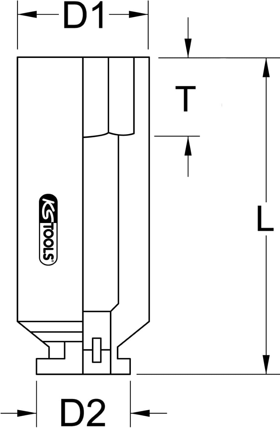 Ks Tools 515.1117 Bussola Esagonale 1/2" Lunga 17mm - immagine 4