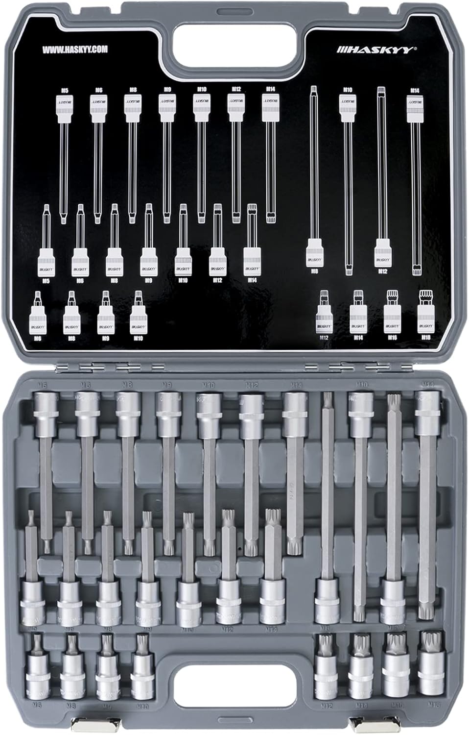 Haskyy Set 26 Chiavi a Bussola con Cricchetto XZN - immagine 1