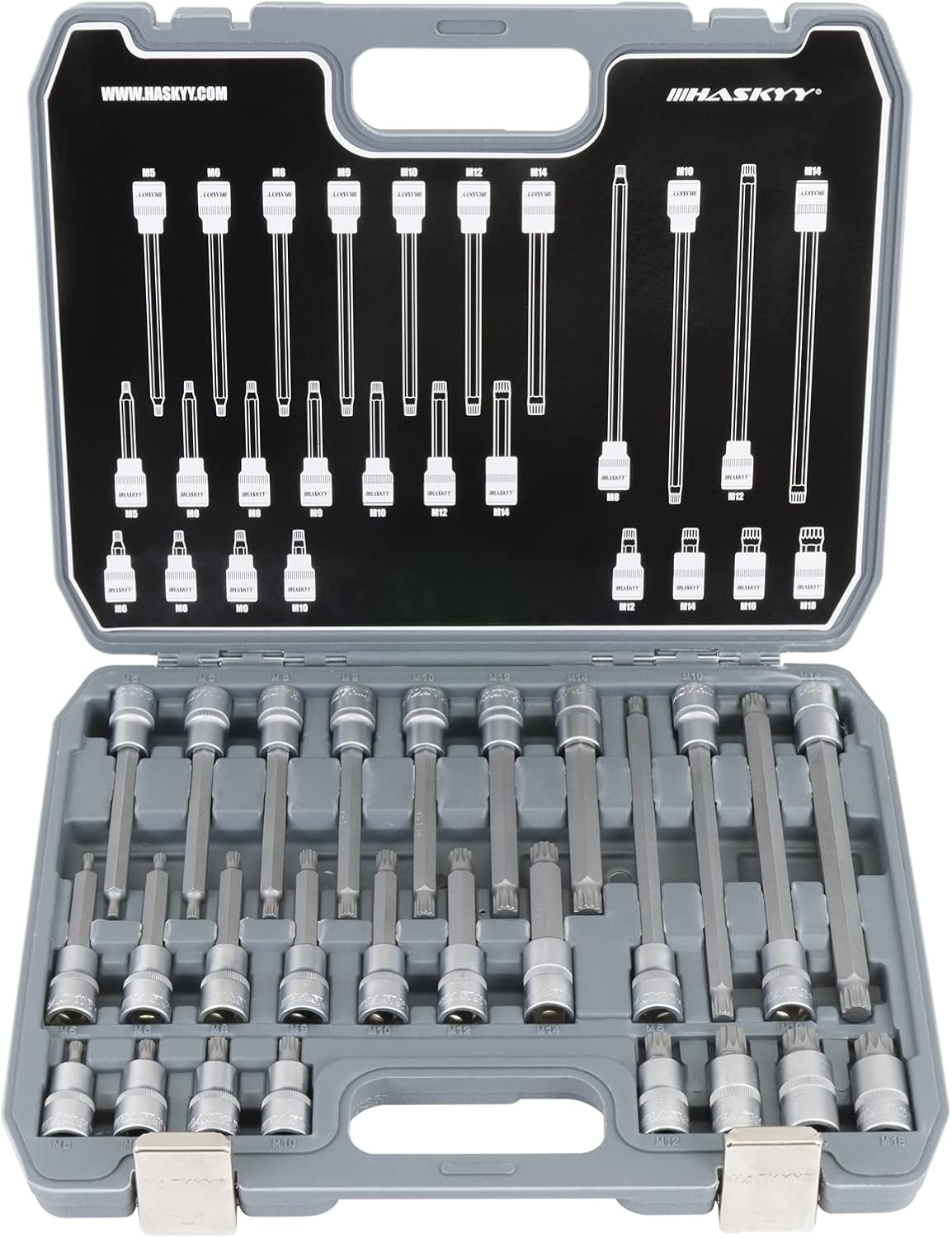 Haskyy Set 26 Chiavi a Bussola con Cricchetto XZN - immagine 4