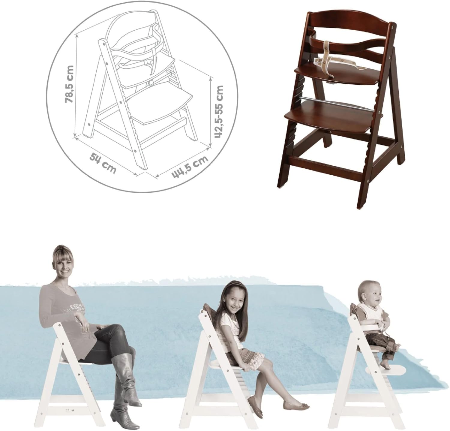 Roba Seggiolone Pappa Bambini Sit Up III, Marrone - immagine 3