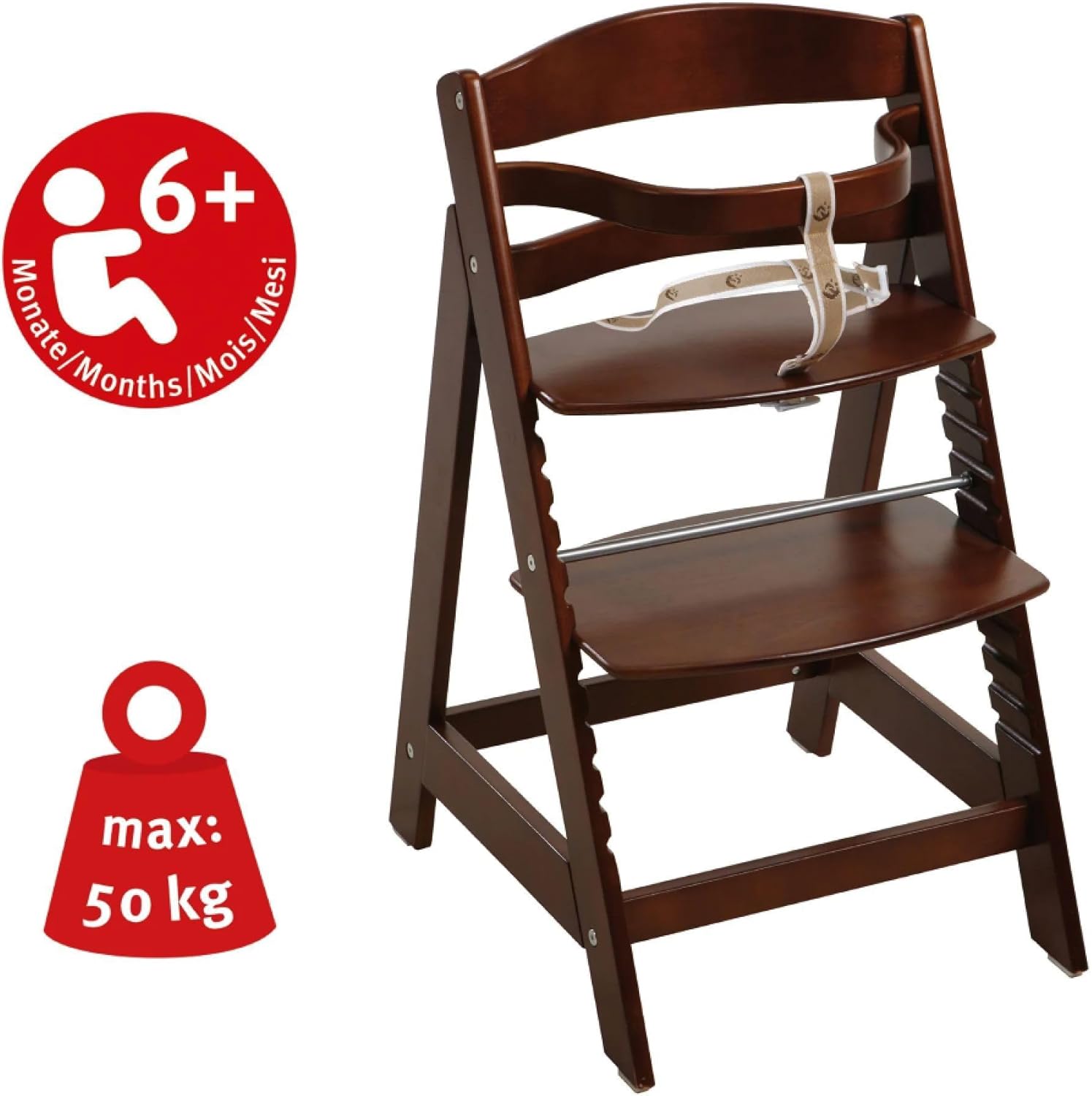 Roba Seggiolone Pappa Bambini Sit Up III, Marrone - immagine 4