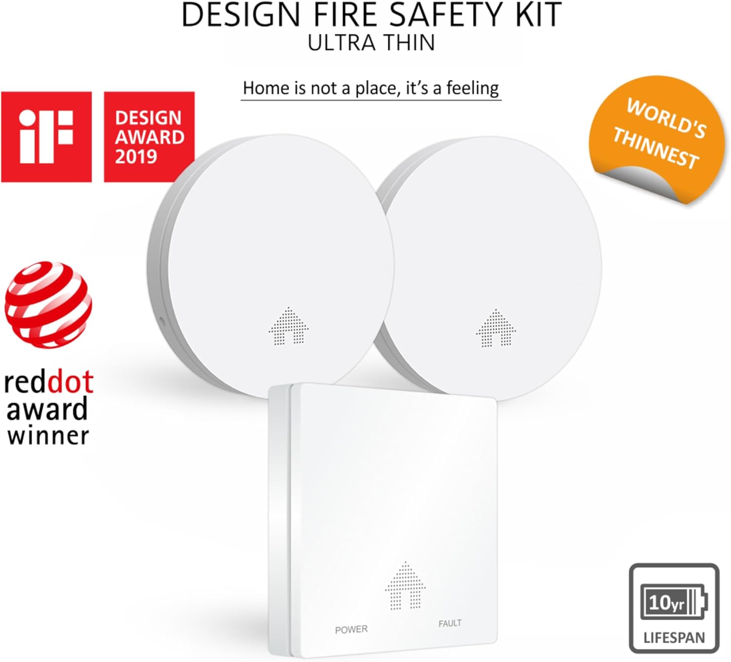 Elro FF4610 Kit Design-Brandschutz 2 Rilevatori Ultrapiatti - immagine 2