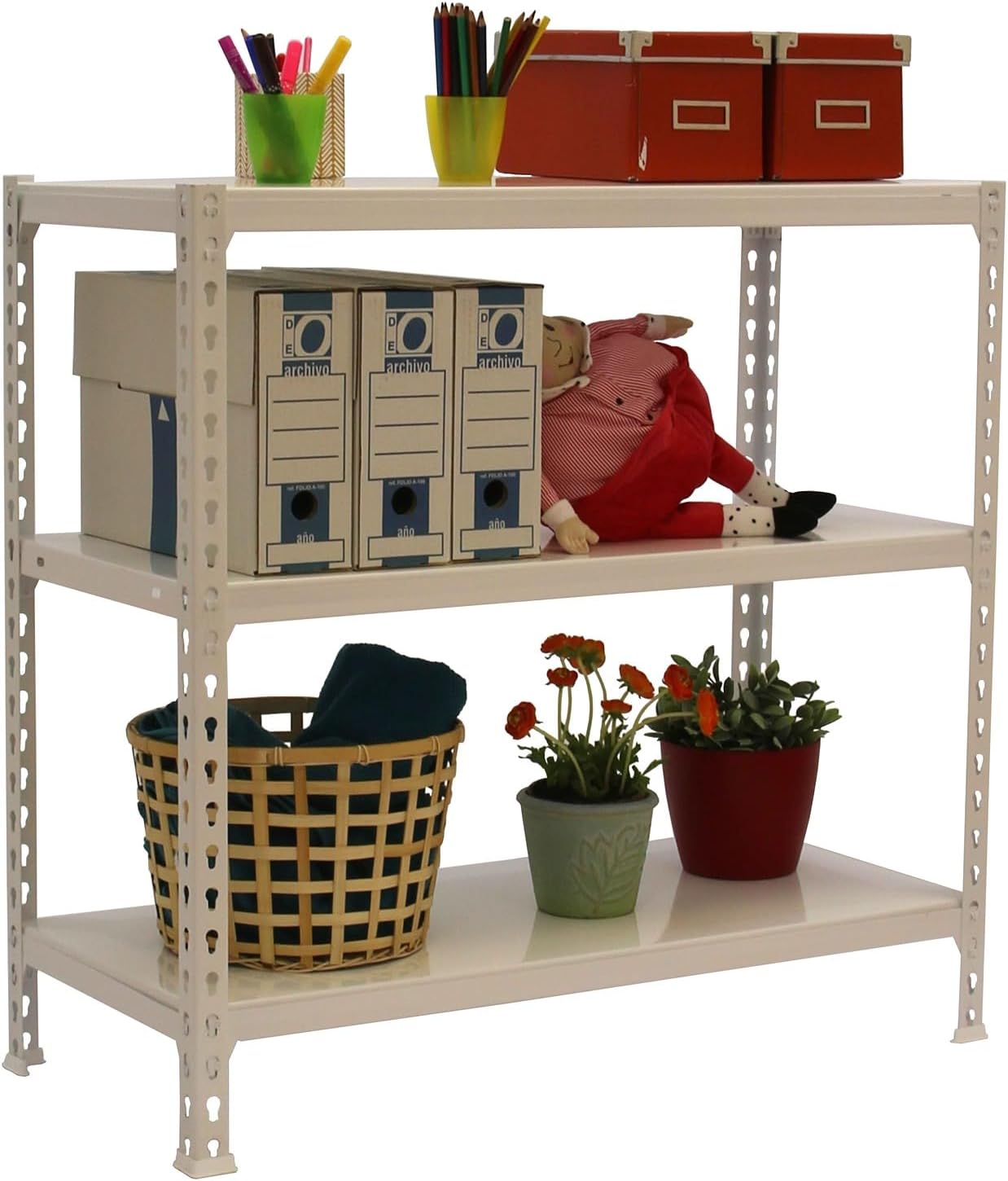 Simon Rack Étagère Rangement Simonclick 3 livelli, Bianca - immagine 4