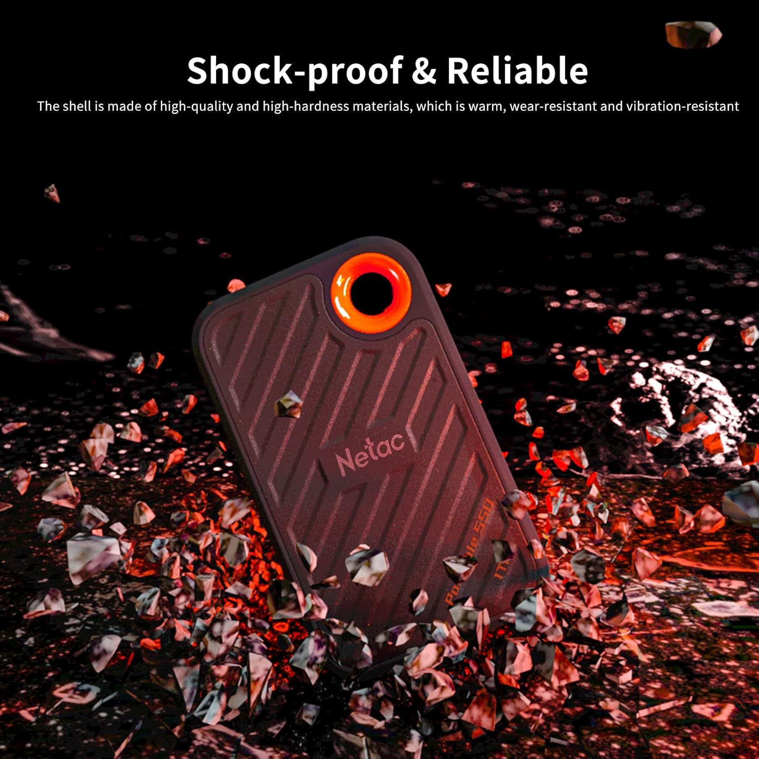 Netac ZX20 Extreme 1TB SSD NVMe Portatile USB 3.2 Gen 2x2, Nero - immagine 4