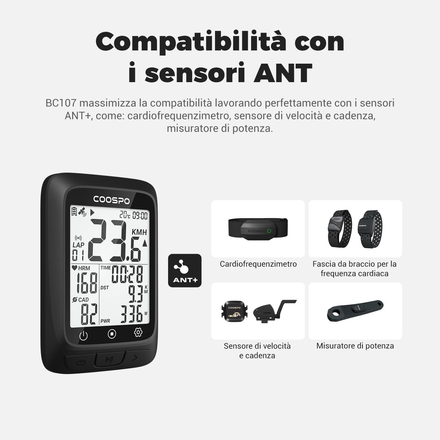 Coospo BC107 Ciclocomputer GPS Wireless - immagine 4