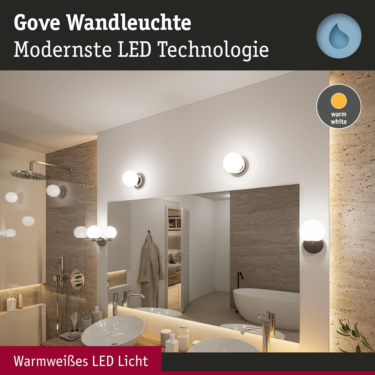 Paulmann 71067 Applique LED Selection Bathroom Gove - immagine 4