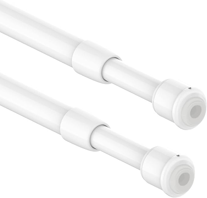 Bacchette per Tende a Vetro Senza Forare (2 Pezzi) - Bianco