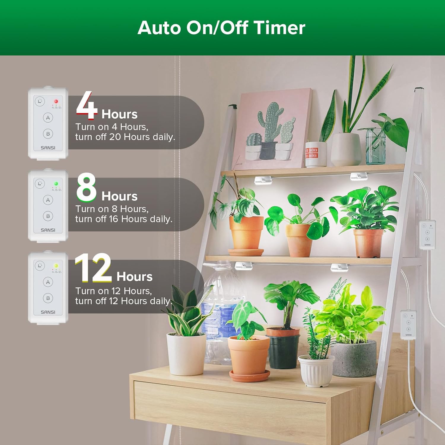 SANSI Lampada per Piante a LED 10W a 2 Teste - immagine 2