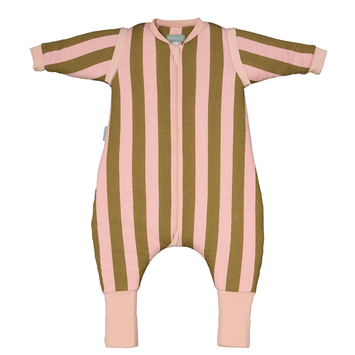 molis&co Sacco Nanna con Piedini 2.5 Tog, Khaki & Rose