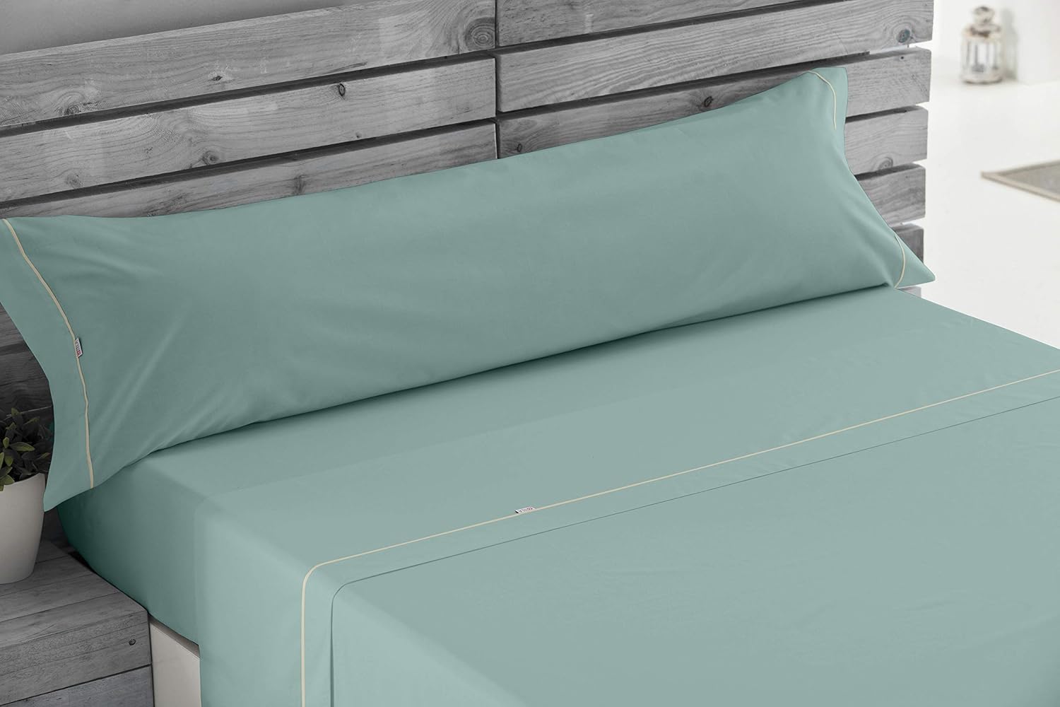 Juego de sábanas color aqua Cama de 180 (4 piezas) - immagine 3
