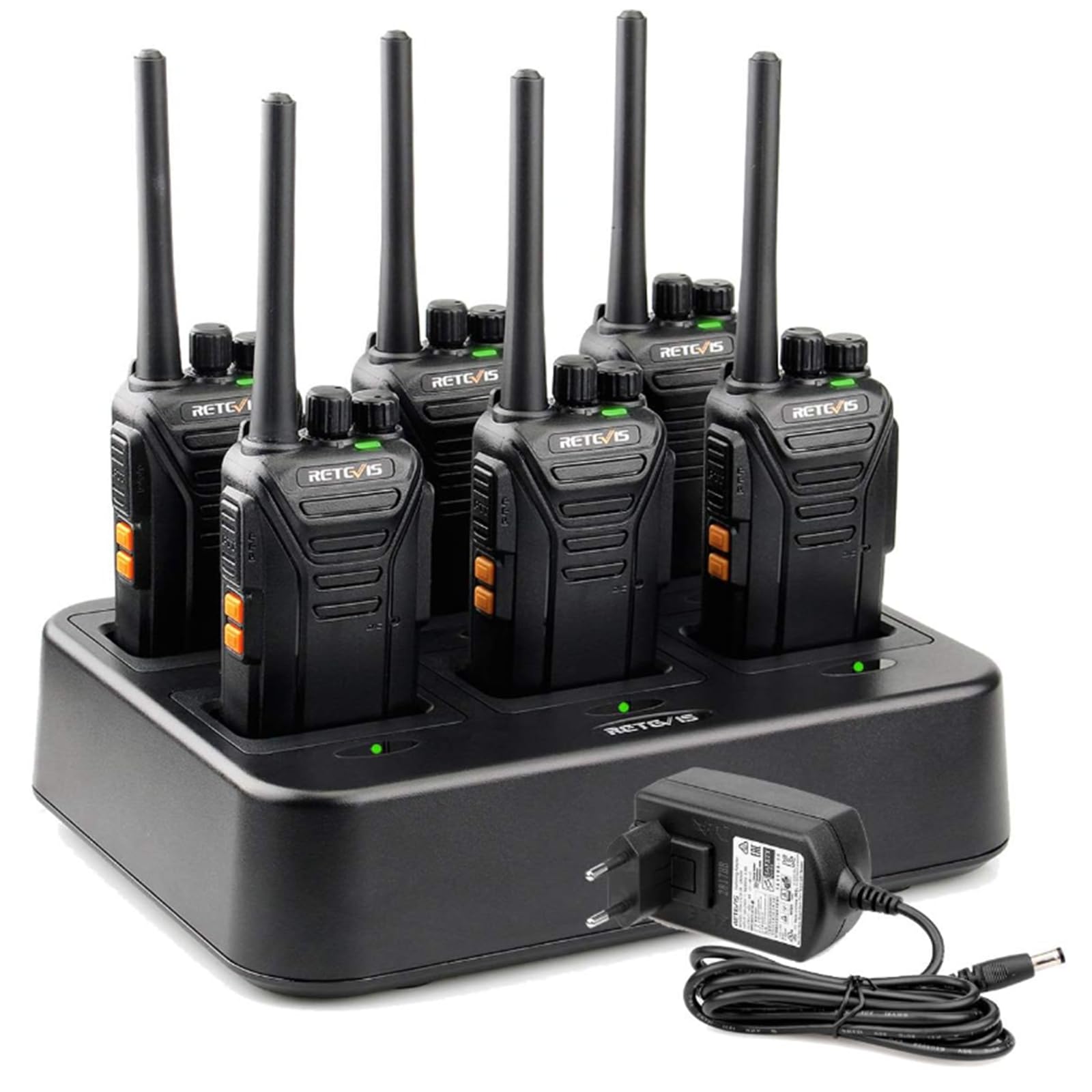 Retevis RT27 - Walkie Talkie PMR446 Professionali (6 Pezzi)