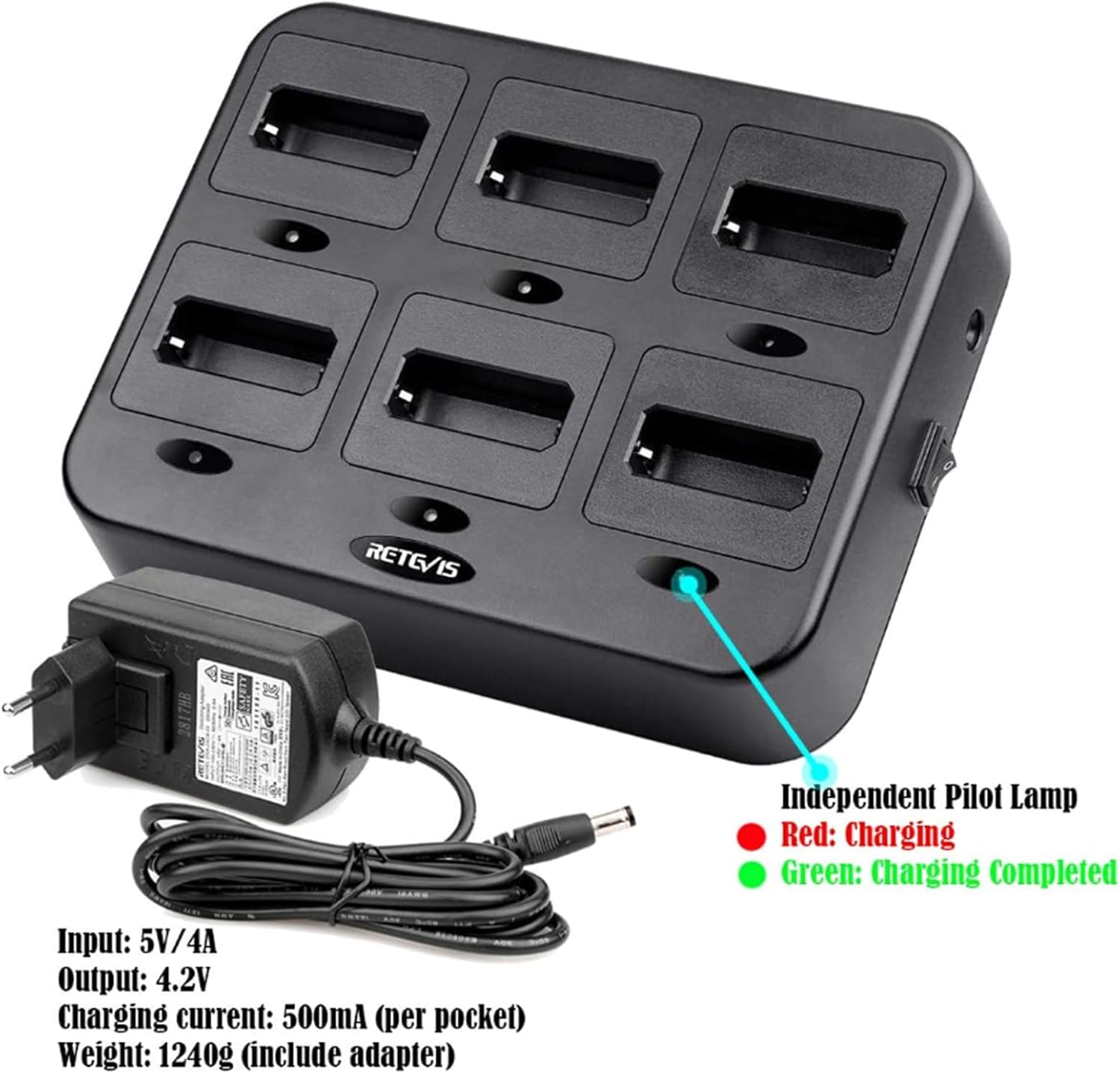 Retevis RT27 - Walkie Talkie PMR446 Professionali (6 Pezzi) - immagine 3