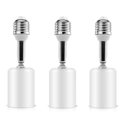 E27 Portalampada Extension - Adattatore Prolunga 3pz, Bianco