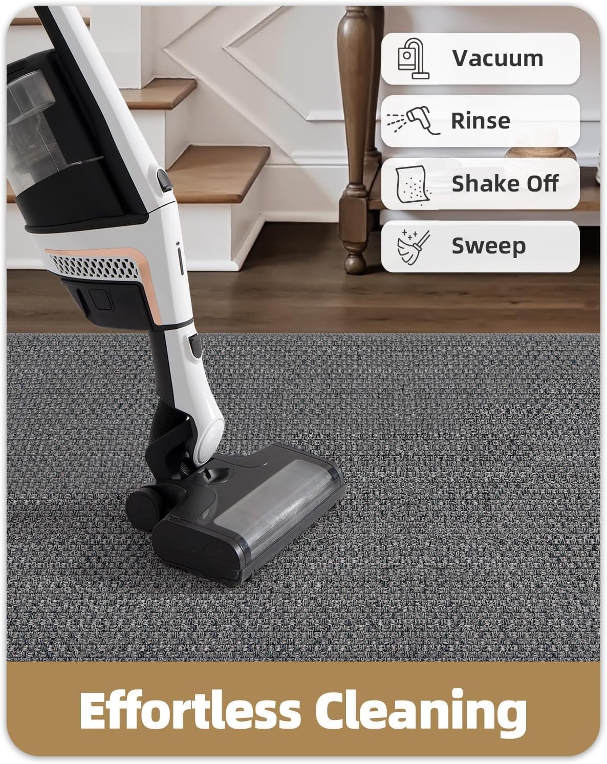 Color&geometry Tappeto Runner Lavabile 91x305 cm - immagine 4