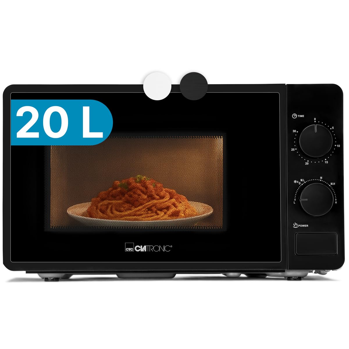Clatronic® Forno a Microonde 20L con Piatto Girevole