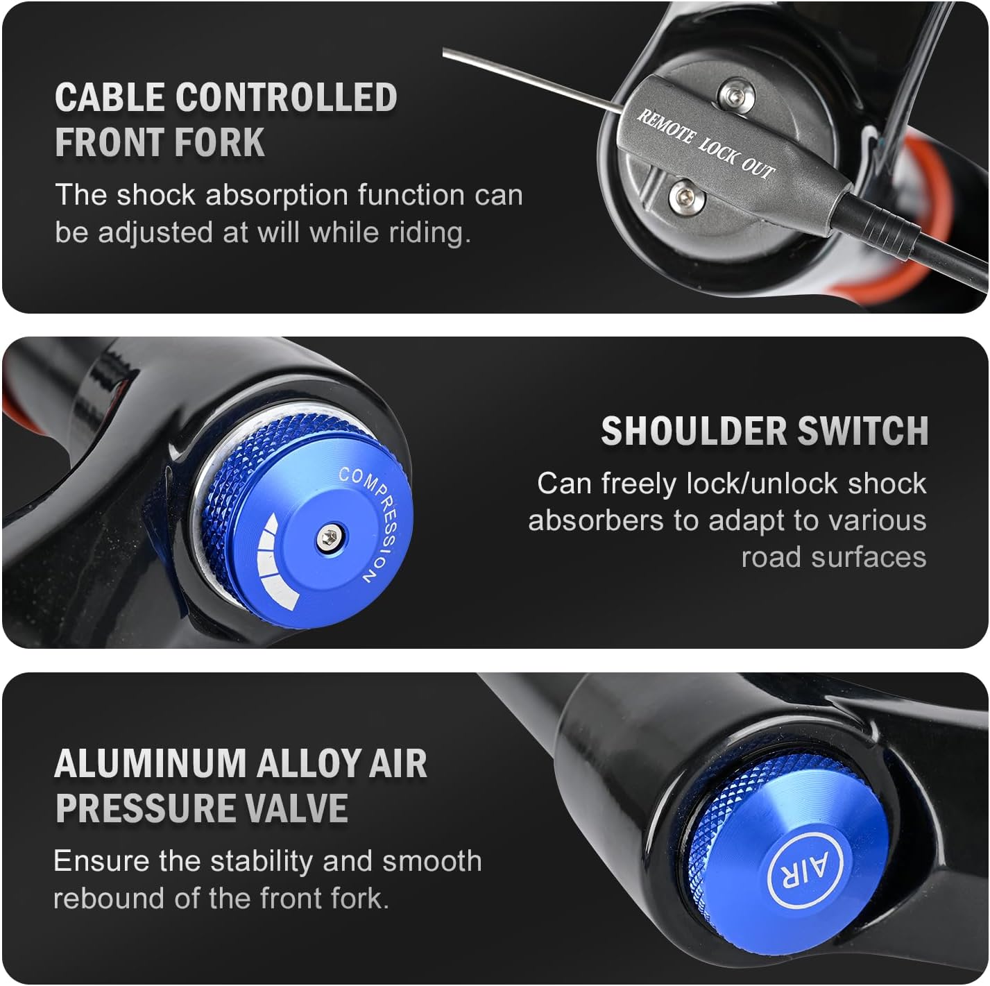 NANLIO Sospensione Forcella Bici X9 PRO 34MM MTB - immagine 4