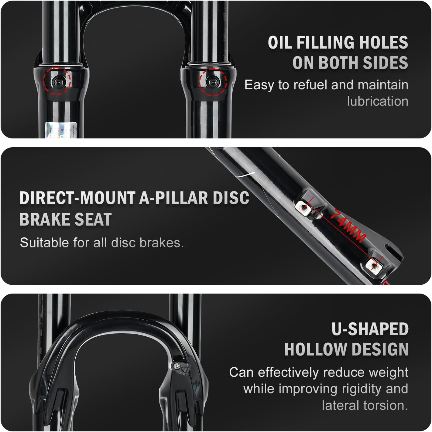 NANLIO Sospensione Forcella Bici X9 PRO 34MM MTB - immagine 6