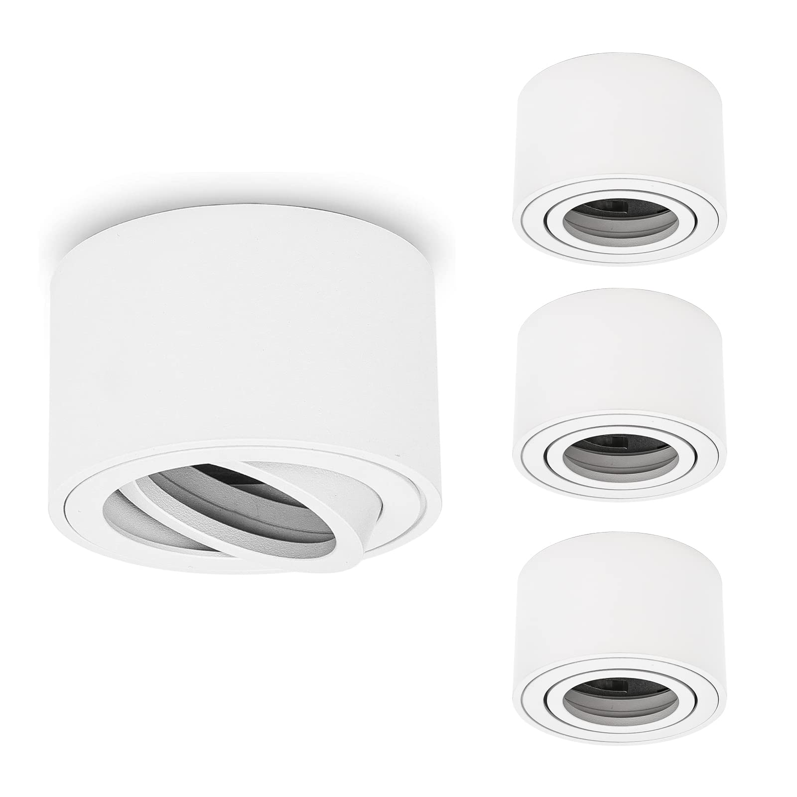 Uring 4 Pcs LED Faretto da Soffitto Orientabile, Bianco