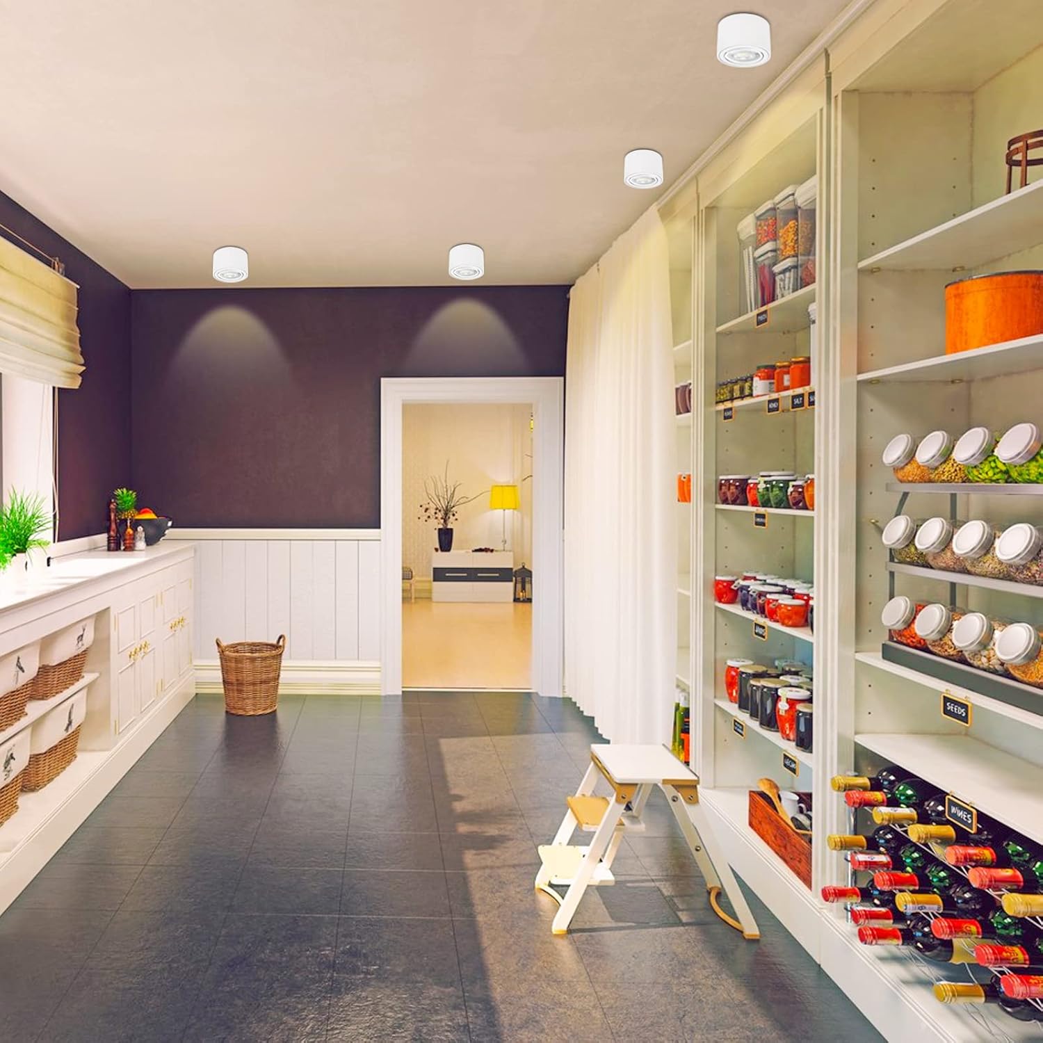 Uring 4 Pcs LED Faretto da Soffitto Orientabile, Bianco - immagine 6